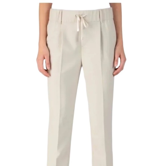 ATM Anthony Thomas Melillo Pants - ATM Anthony Thomas Melillo Womens Beige Crop Drawstring Pull On Small